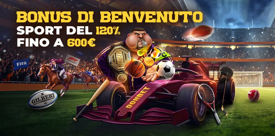 Bonus di benvenuto sport Donbet del 120% fino a 600 €